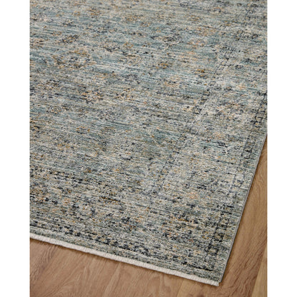 Katherine KES-01 Rug by Jean Stoffer x Loloi in ocean, gold. Made from 100% polyester in a unique style.