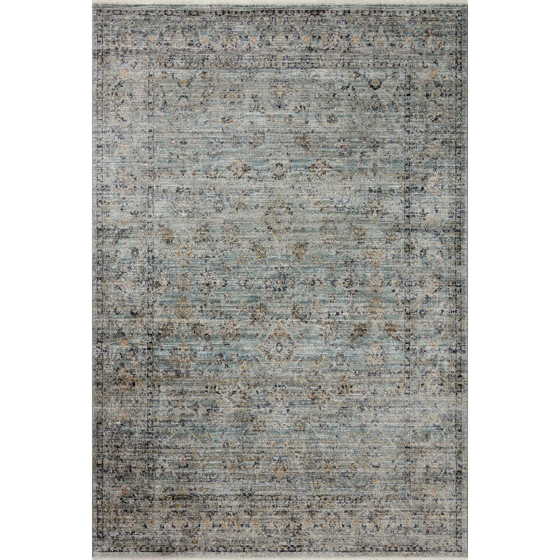 Katherine KES-01 Rug by Jean Stoffer x Loloi in ocean, gold. Made from 100% polyester in a unique style.