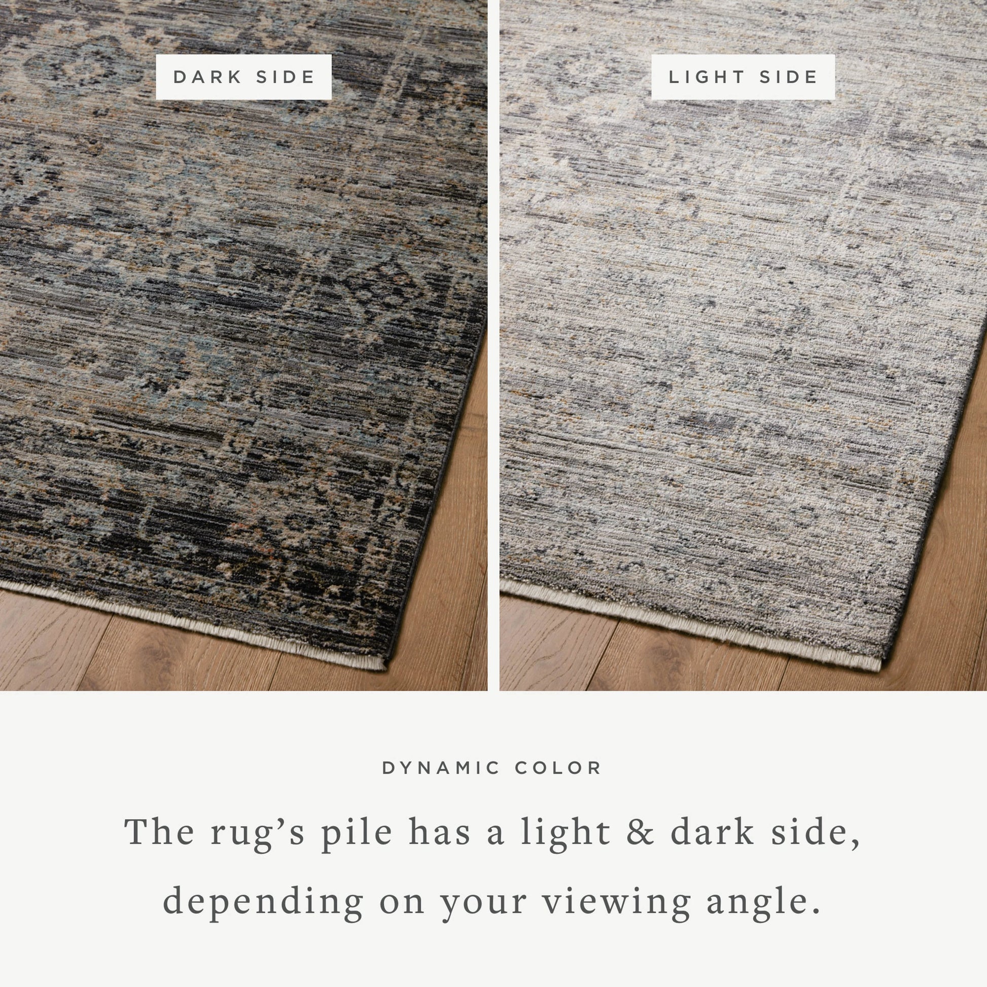 Katherine KES-05 Rug by Jean Stoffer x Loloi in graphite, jade. Made from 100%