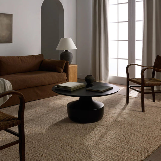 Ketra KET02 Rug by Jaipur Living in tan, white. Made from 70% jute 30% cotton in a unique style.