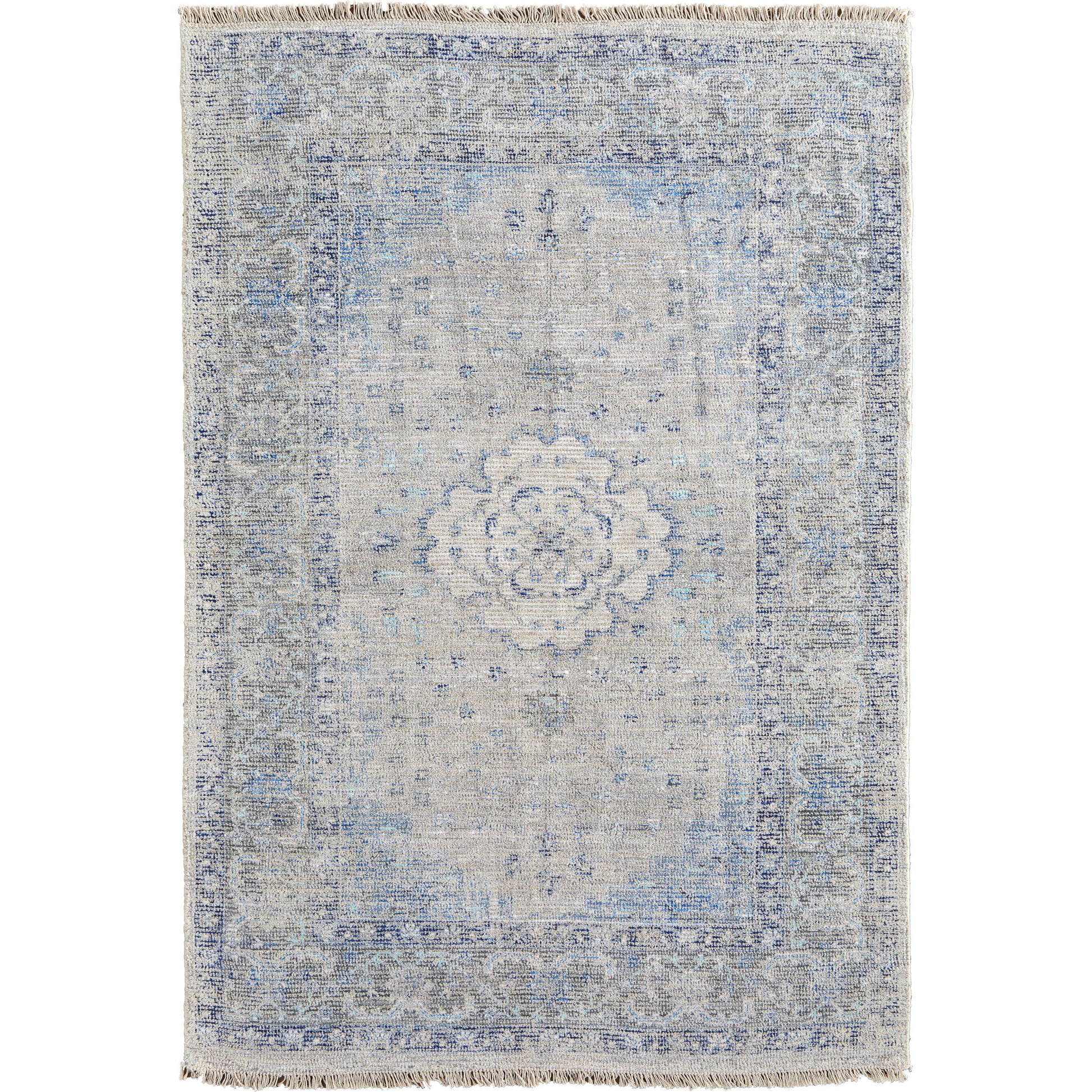 Caldwell Transitional Rug - 8108F by Feizy in gray, blue, ivory. Made from wool, viscose in a unique style.