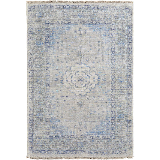 Caldwell Transitional Rug - 8108F by Feizy in gray, blue, ivory. Made from wool, viscose in a unique style.