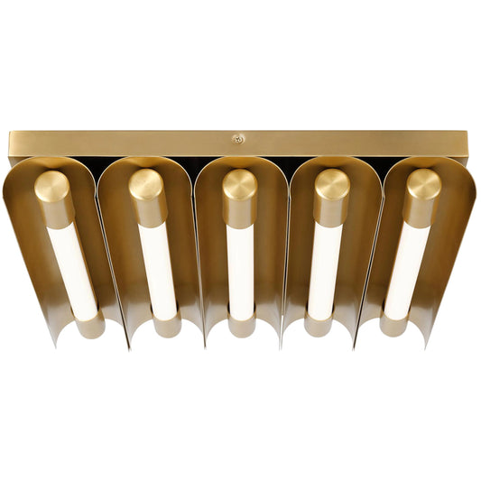Carson Five Light Flush Mount by Visual Comfort & Co.. Made from steel in a unique style.