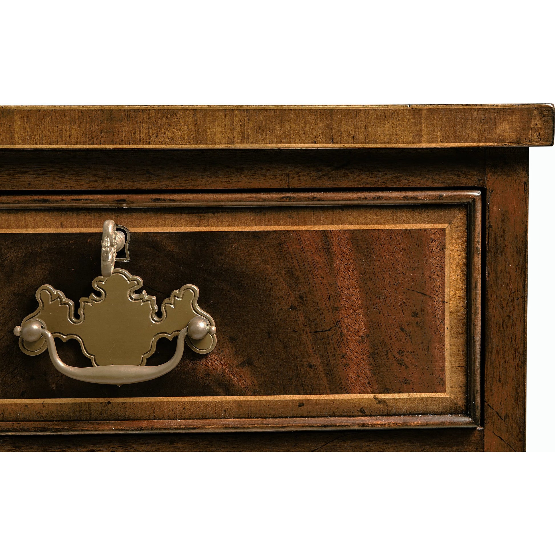 Buckingham Mahogany Bedside Chest of Drawers by Jonathan Charles in brown and medium antique mahogany. Made from mahogany in a traditional style.