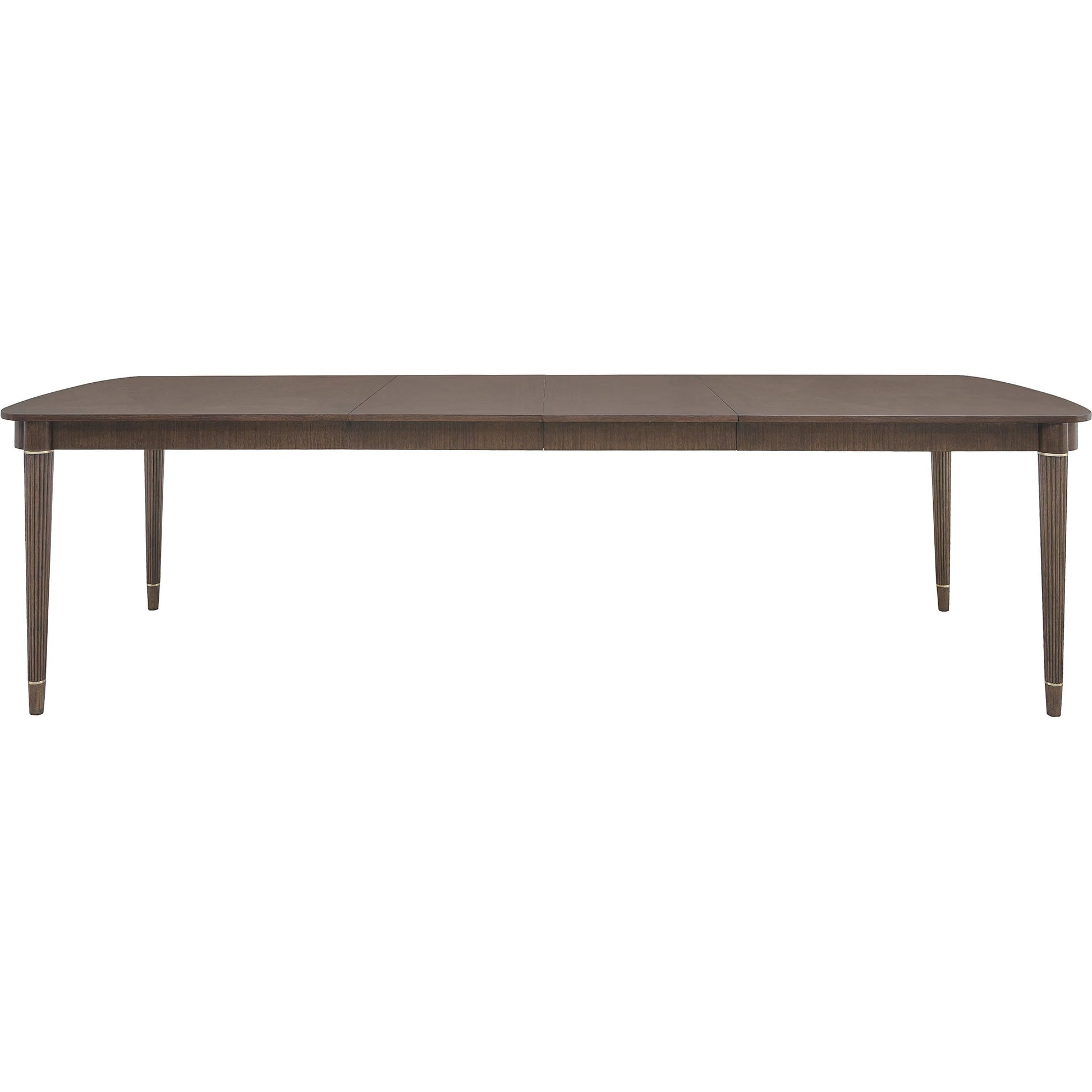 Asher Park Leg Dining Table by Pulaski Furniture in piano brown. Made from eucalyptus veneers in a unique style.