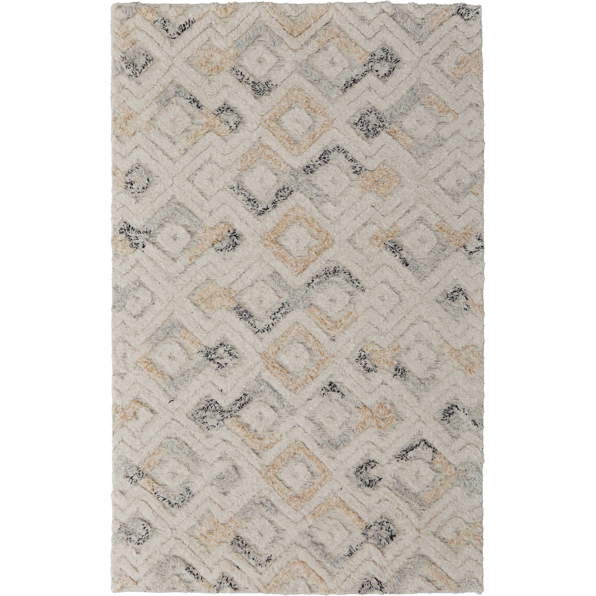 Anica Transitional Moroccan Rug - 8004F by Feizy in ivory, gray, black. Made from wool in a unique style.