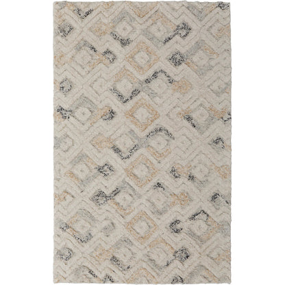 Anica Transitional Moroccan Rug - 8004F by Feizy in ivory, gray, black. Made from wool in a unique style.