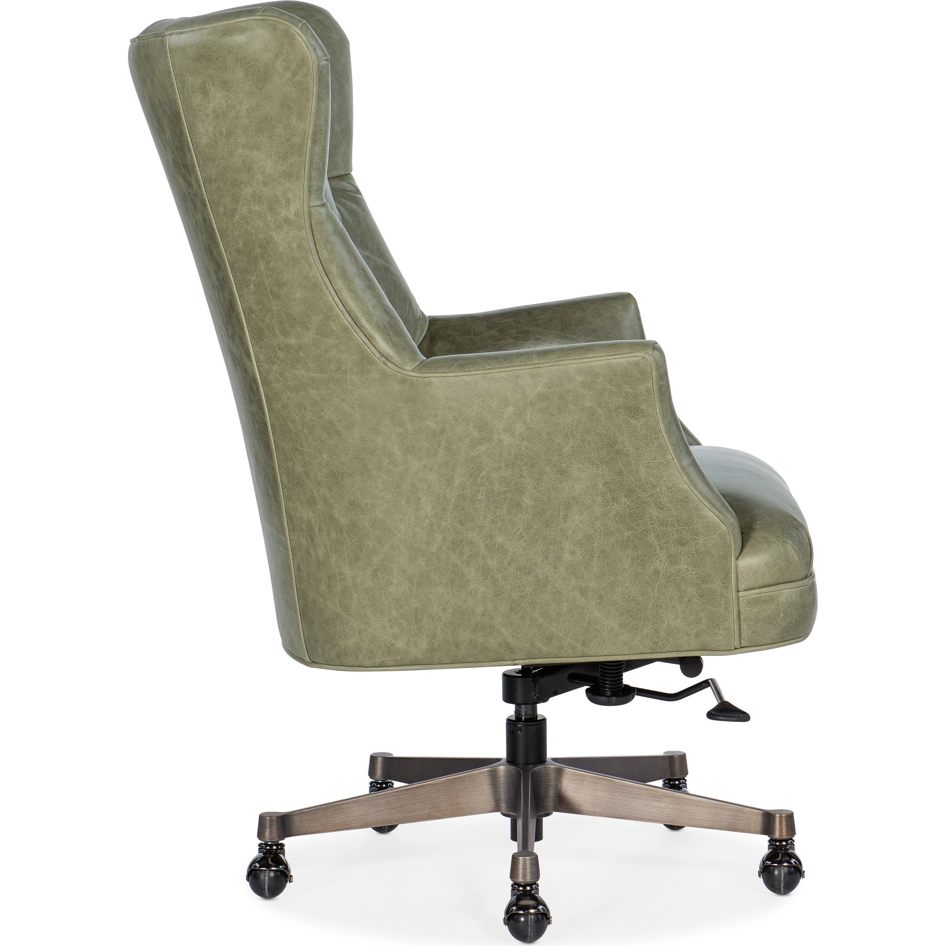 Brinley Executive Swivel Tilt Chair by Hooker Furniture. Made from leather (aniline top grain) in a transitional style.