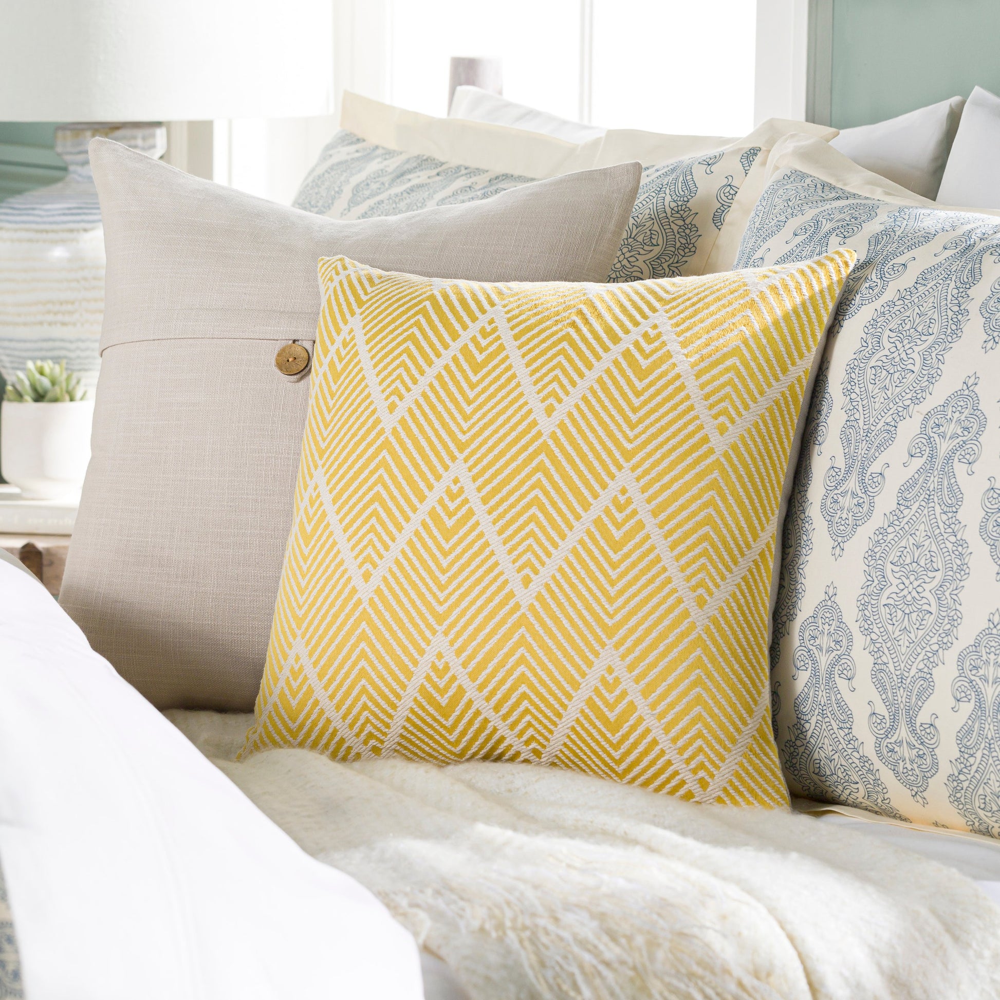 Kanga Pillow - 32045 by Surya. Made from 100% polyester in a eclectic & global style.