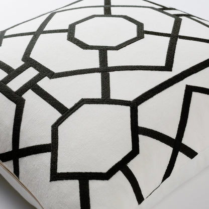 Kingdom Pillow - 20220 by Surya in gray, ivorymain: medium gray, ivory. Made from front: 100% cotton, back: 100% cotton in a modern style.