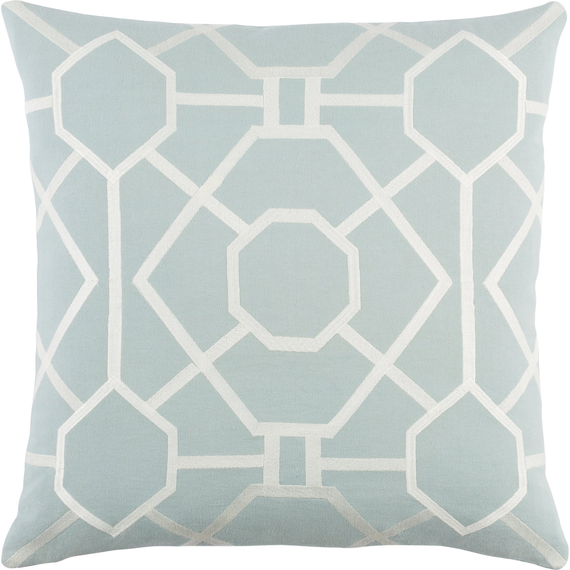 Kingdom Pillow - 20220 by Surya in gray, ivorymain: medium gray, ivory. Made from front: 100% cotton, back: 100% cotton in a modern style.