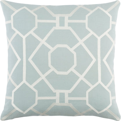 Kingdom Pillow - 20220 by Surya in gray, ivorymain: medium gray, ivory. Made from front: 100% cotton, back: 100% cotton in a modern style.