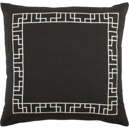Kingdom Pillow - 10289 by Surya in black. Made from cotton in a modern style.