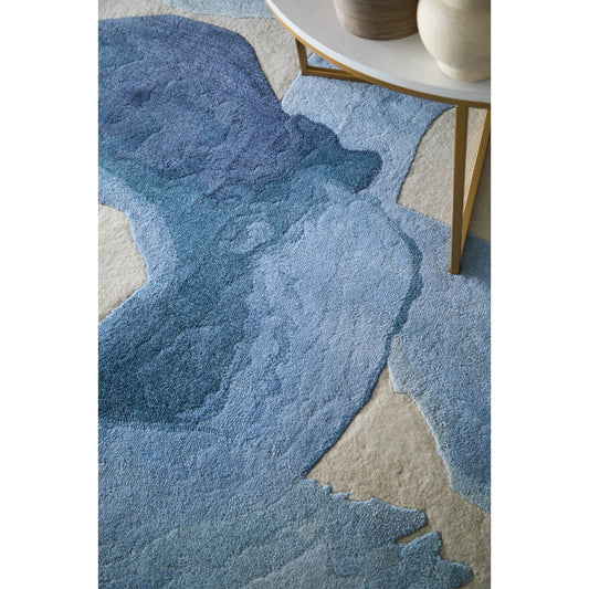 Anya Transitional Rug - 8887F by Feizy in blue, ivory. Made from wool, viscose in a unique style.