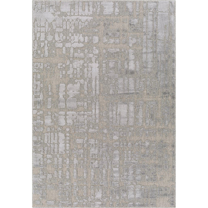 Kingston Rug - 29822 by Livabliss in cream, light beige. Made from 51% viscose, 49% wool in a unique style.