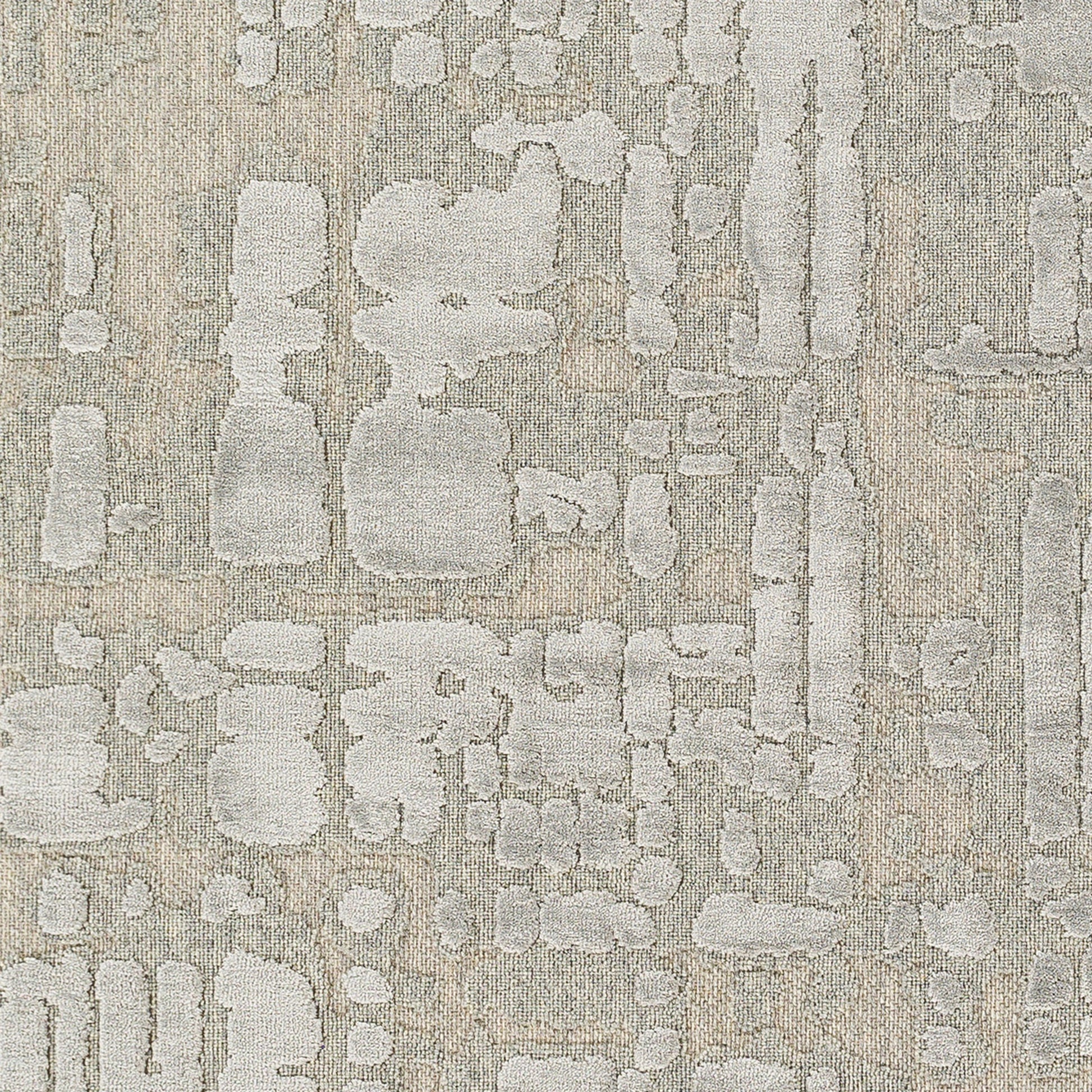 Kingston Rug - 29822 by Livabliss in cream, light beige. Made from 51% viscose, 49% wool in a unique style.