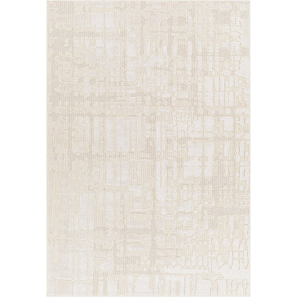 Kingston Rug - 29822 by Livabliss in cream, light beige. Made from 51% viscose, 49% wool in a unique style.