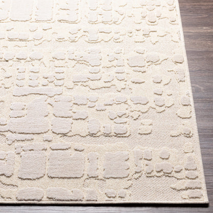 Kingston Rug - 29822 by Livabliss in cream, light beige. Made from 51% viscose, 49% wool in a unique style.