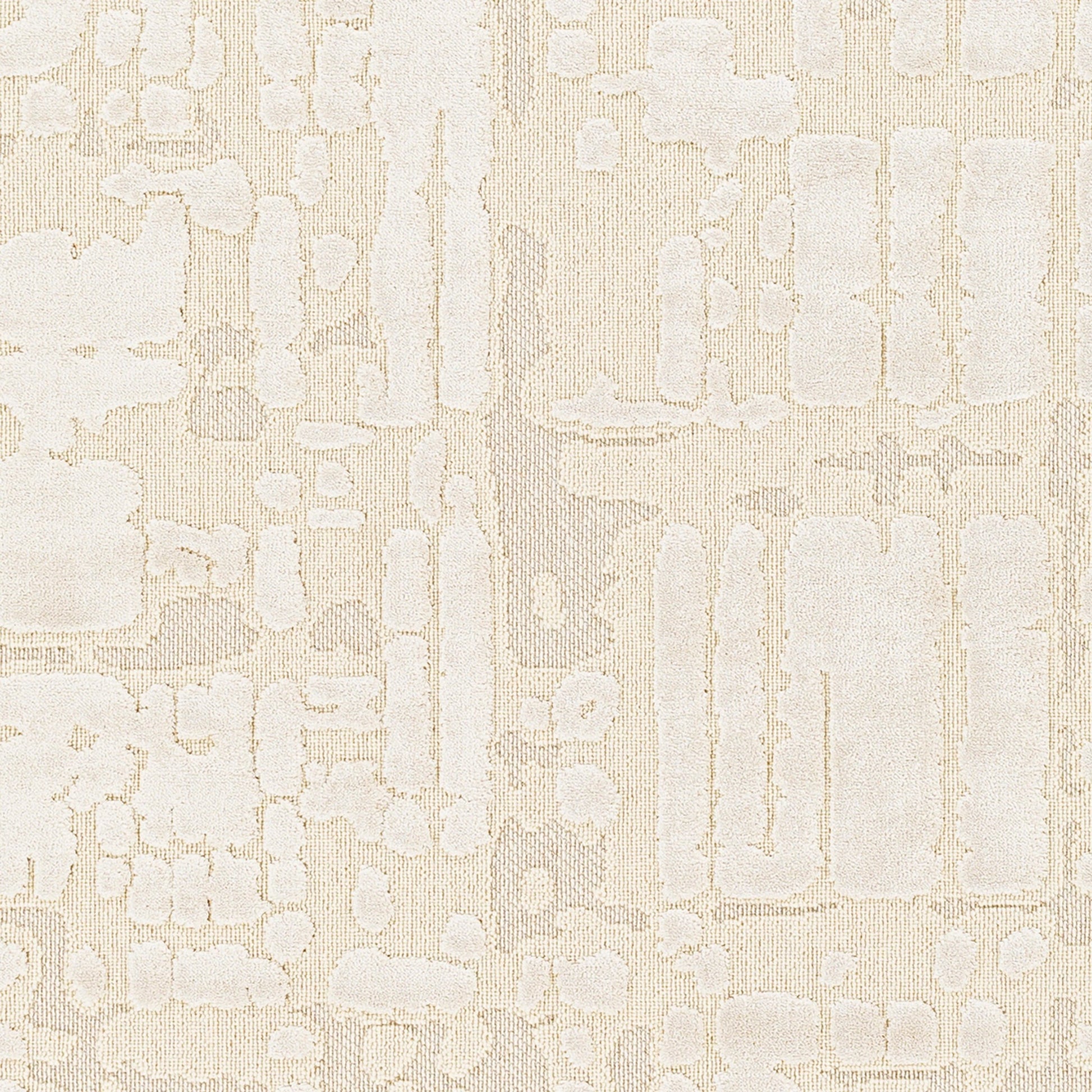 Kingston Rug - 29822 by Livabliss in cream, light beige. Made from 51% viscose, 49% wool in a unique style.