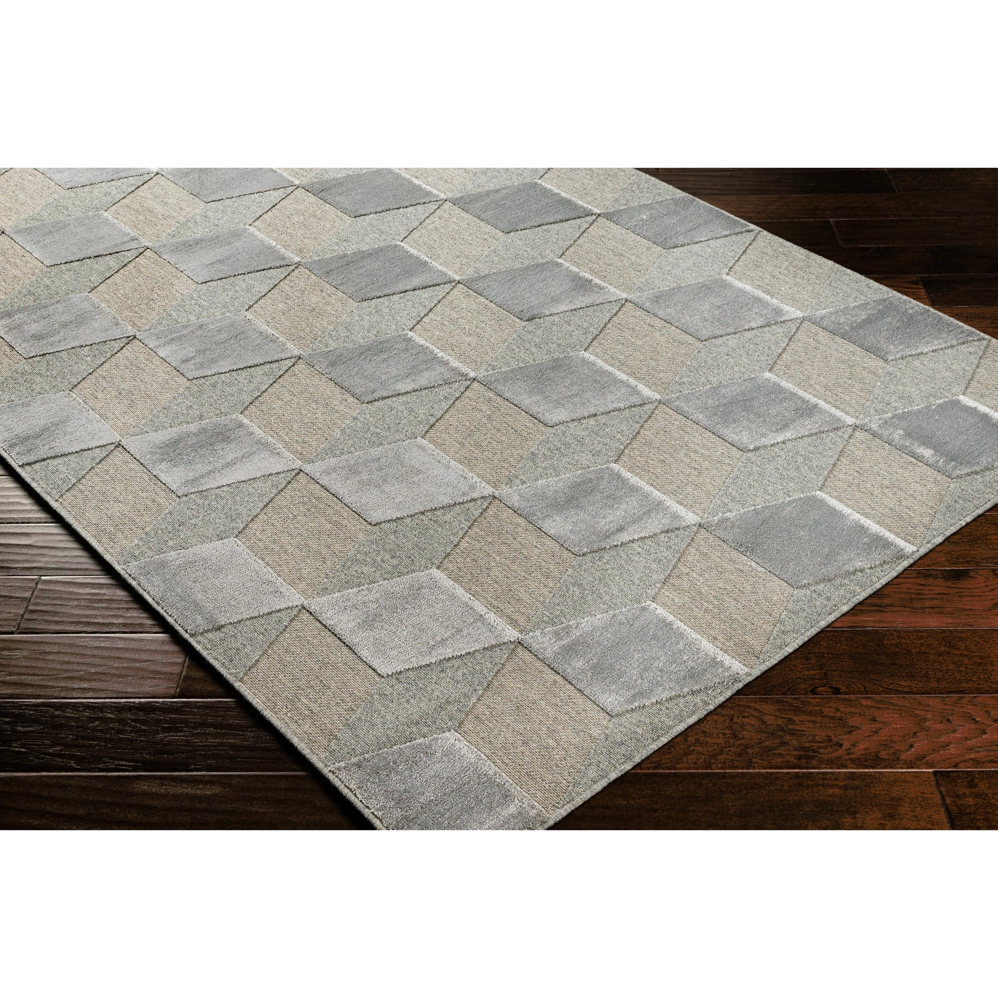 Kingston Rug - 29823 by Livabliss in gray, medium gray. Made from 51% viscose, 49% wool in a unique style.