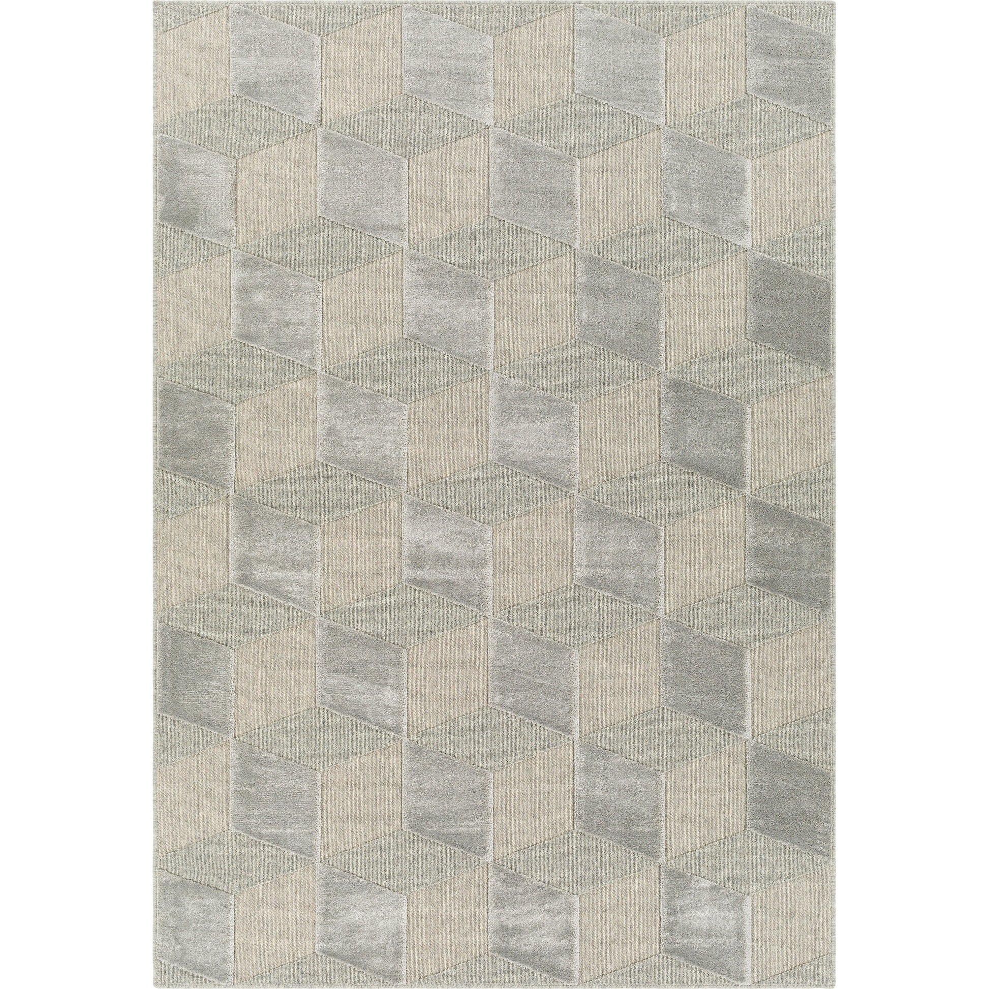 Kingston Rug - 29823 by Livabliss in gray, medium gray. Made from 51% viscose, 49% wool in a unique style.
