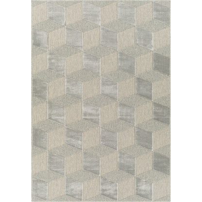 Kingston Rug - 29823 by Livabliss in gray, medium gray. Made from 51% viscose, 49% wool in a unique style.