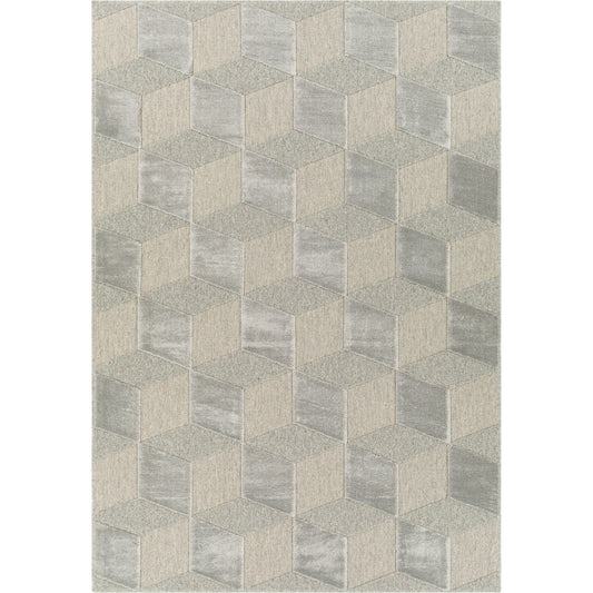 Kingston Rug - 29823 by Livabliss in gray, medium gray. Made from 51% viscose, 49% wool in a unique style.