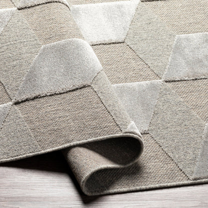 Kingston Rug - 29823 by Livabliss in gray, medium gray. Made from 51% viscose, 49% wool in a unique style.