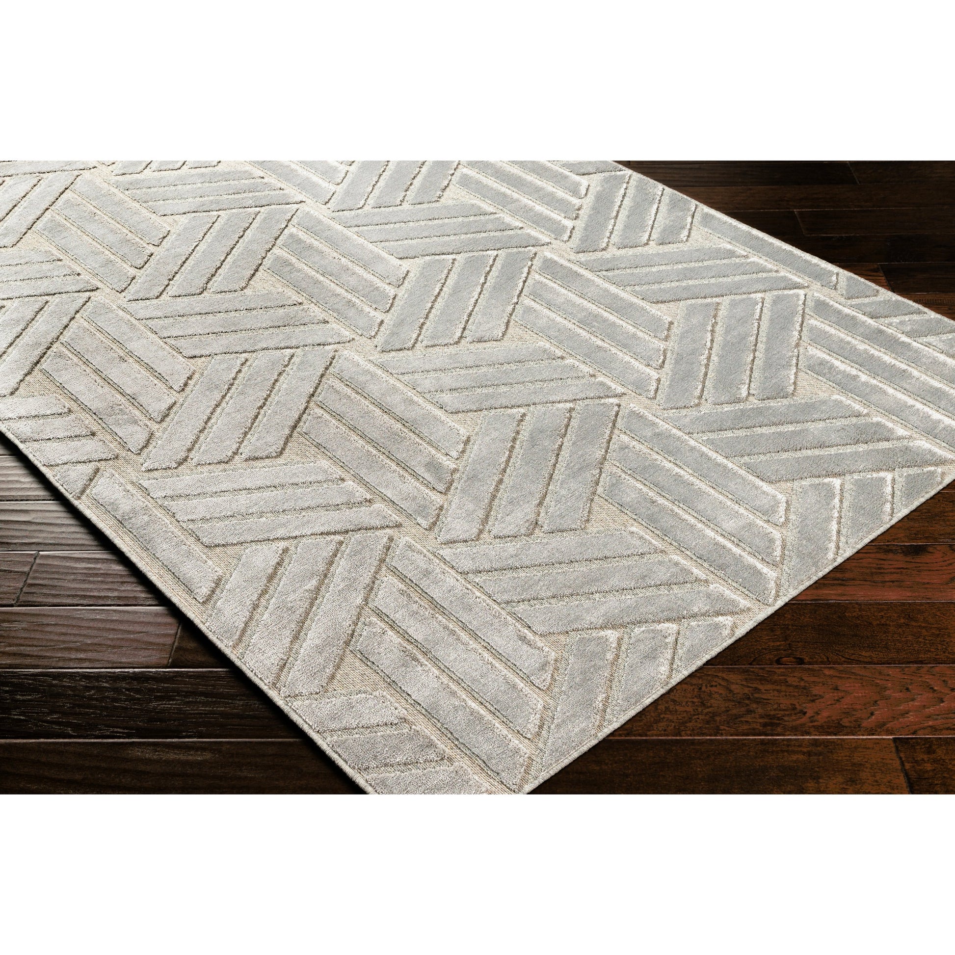Kingston Rug - 29824 by Livabliss in gray, medium gray. Made from 51% viscose, 49% wool in a unique style.