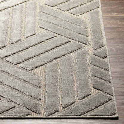 Kingston Rug - 29824 by Livabliss in gray, medium gray. Made from 51% viscose, 49% wool in a unique style.