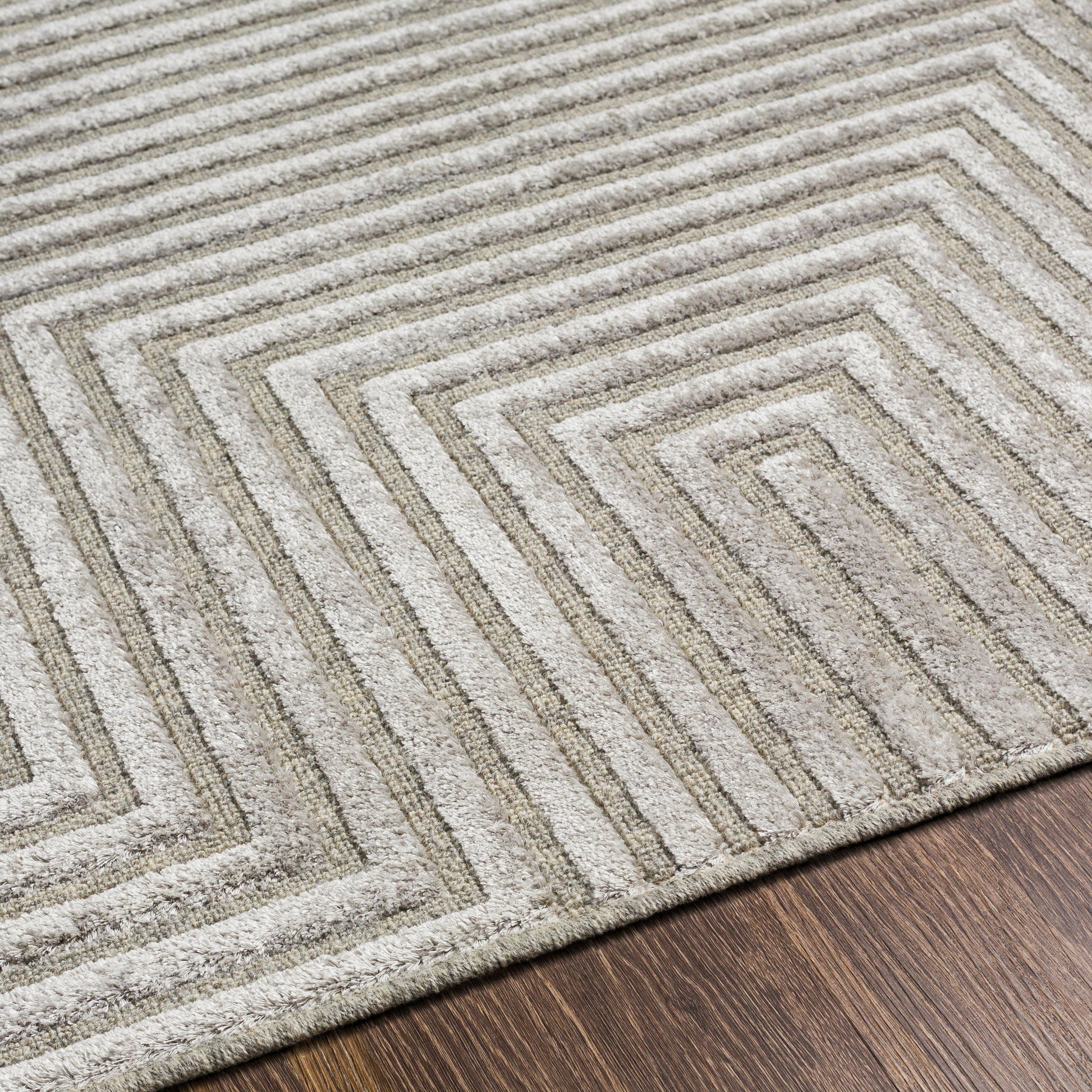 Kingston Rug - 29827 by Livabliss. Made from 51% viscose, 49% wool in a unique style.