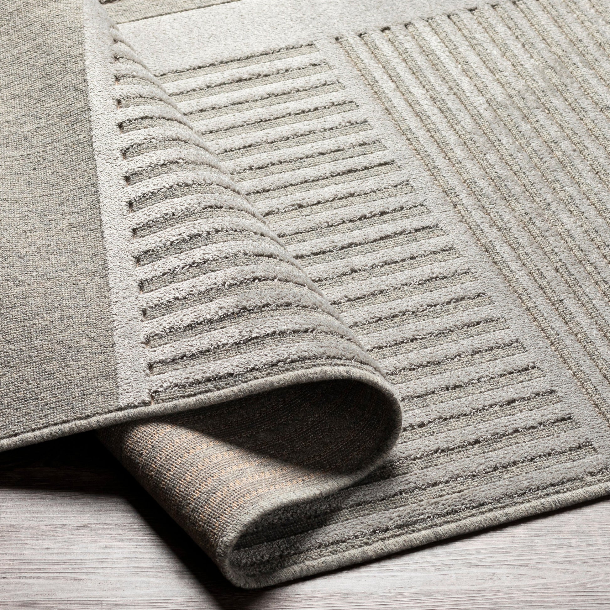 Kingston Rug - 29828 by Livabliss in cream, light beige. Made from 51% viscose, 49% wool in a unique style.