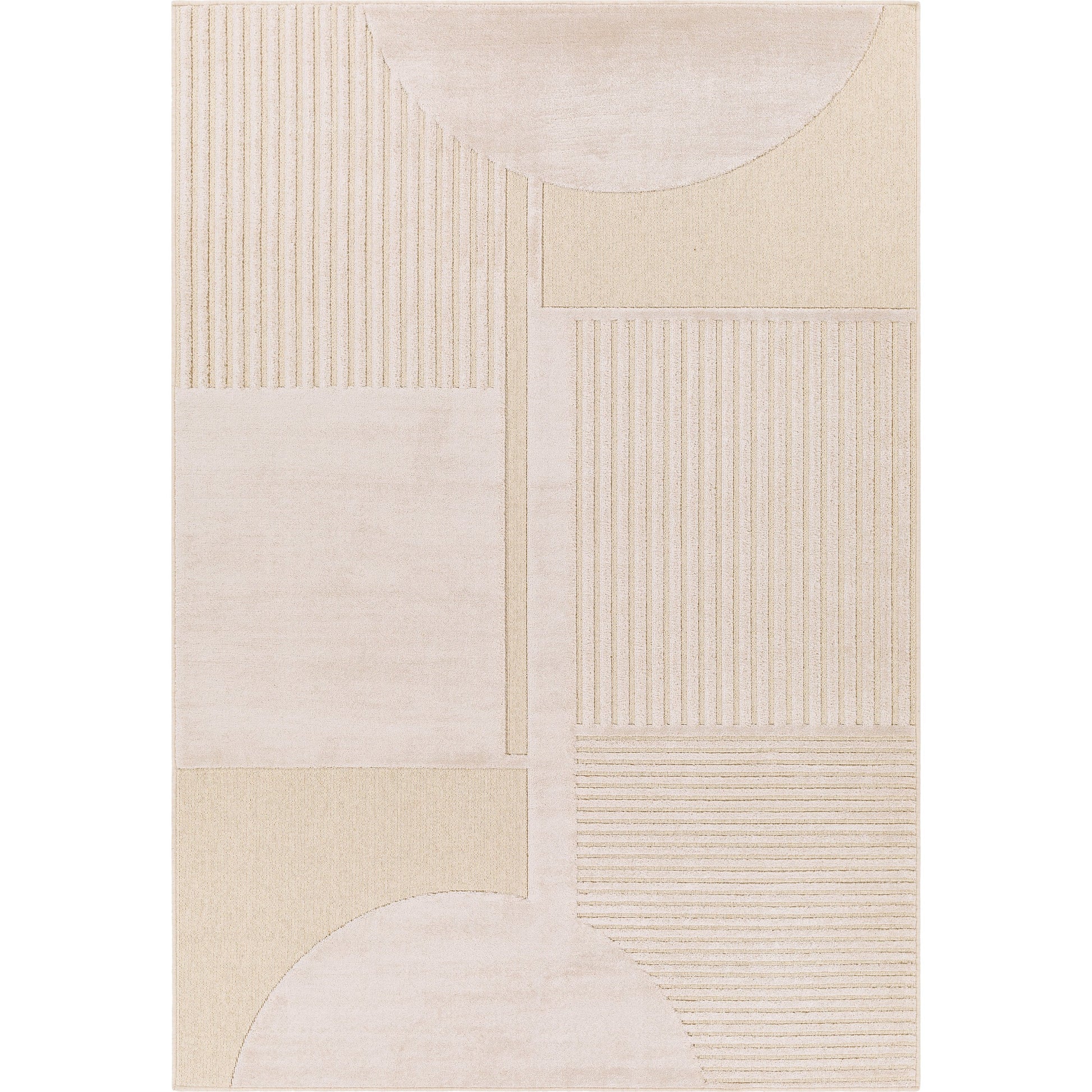 Kingston Rug - 29828 by Livabliss in cream, light beige. Made from 51% viscose, 49% wool in a unique style.