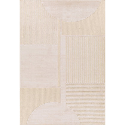 Kingston Rug - 29828 by Livabliss in cream, light beige. Made from 51% viscose, 49% wool in a unique style.