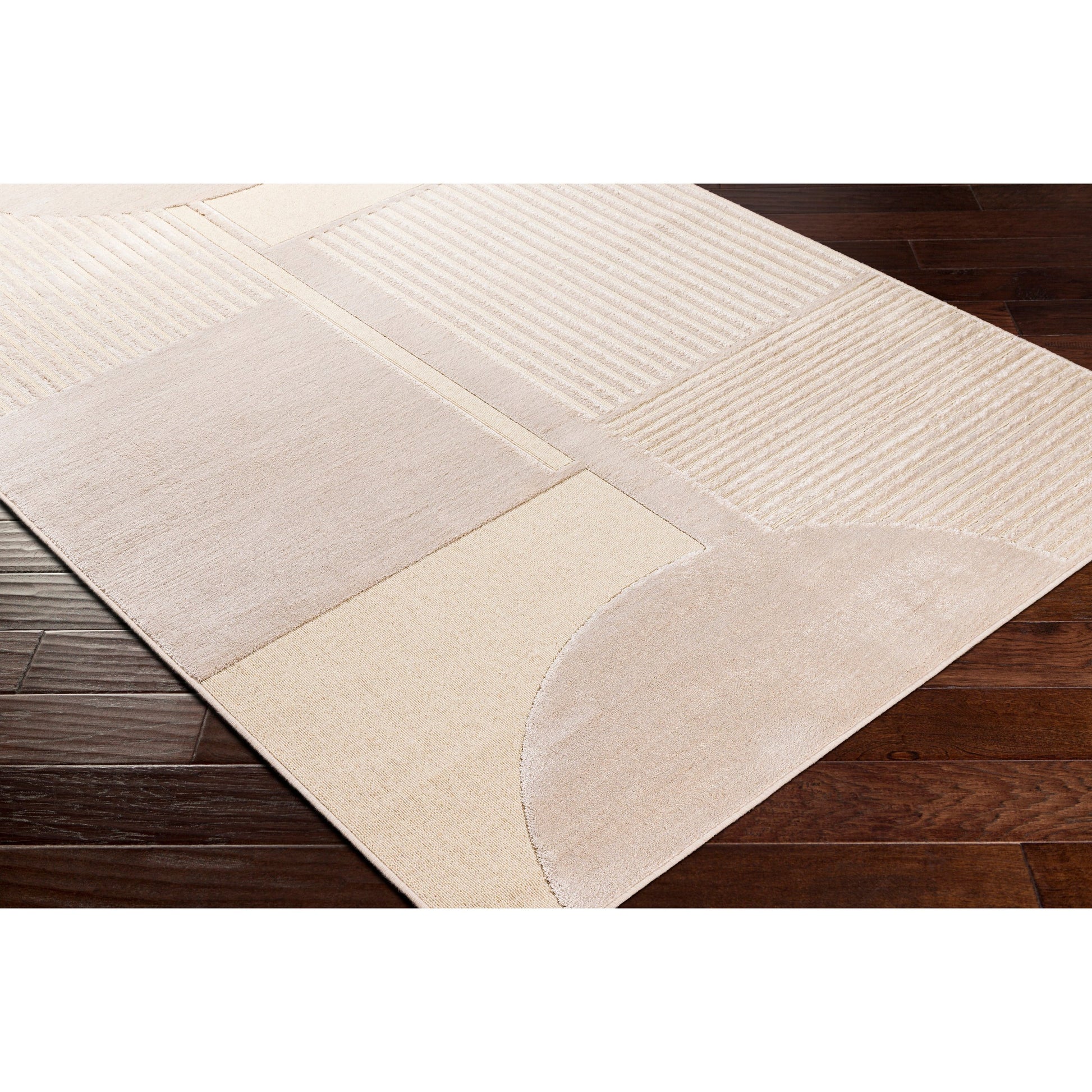 Kingston Rug - 29828 by Livabliss in cream, light beige. Made from 51% viscose, 49% wool in a unique style.