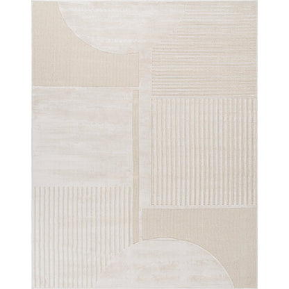 Kingston Rug - 29828 by Livabliss in cream, light beige. Made from 51% viscose, 49% wool in a unique style.