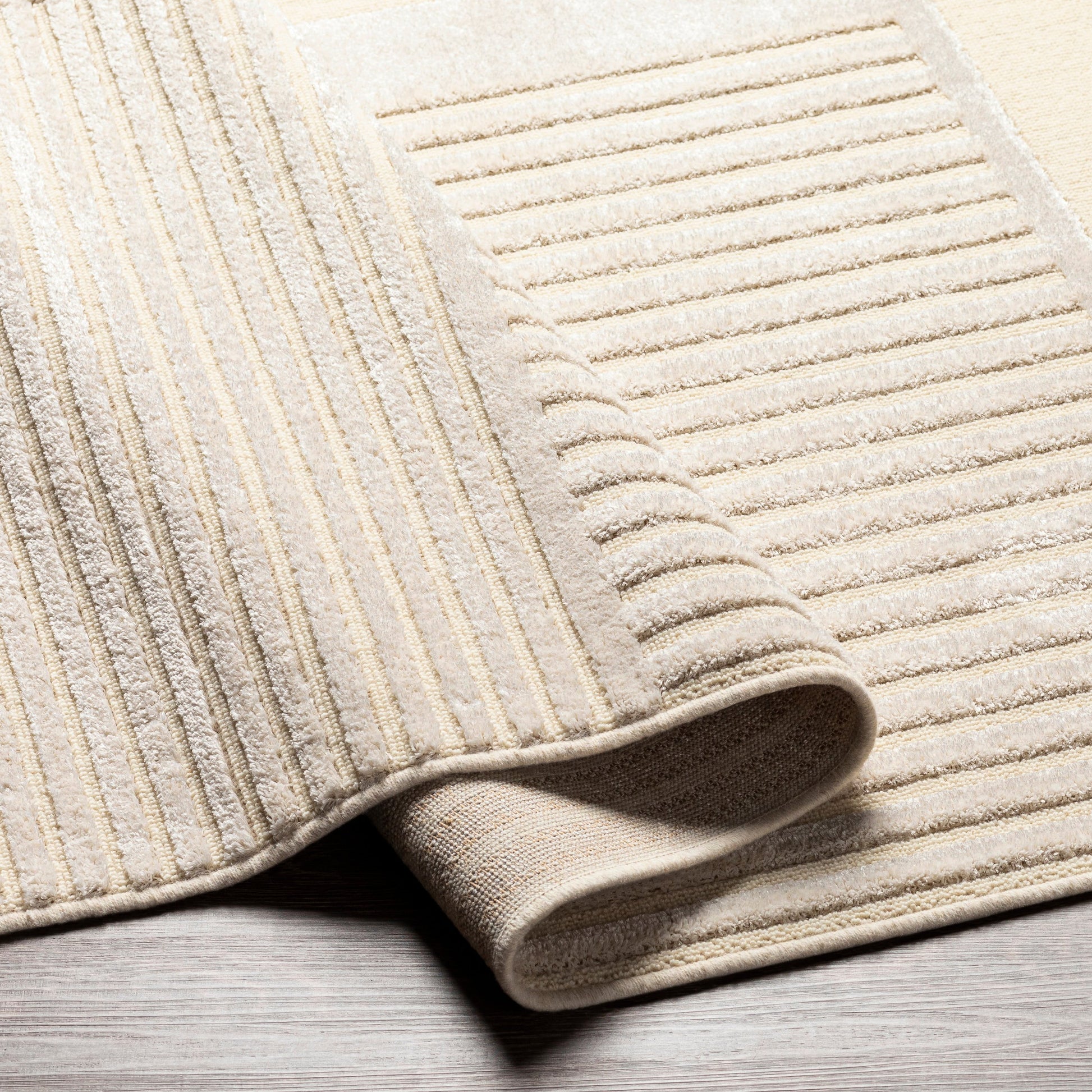 Kingston Rug - 29828 by Livabliss in cream, light beige. Made from 51% viscose, 49% wool in a unique style.