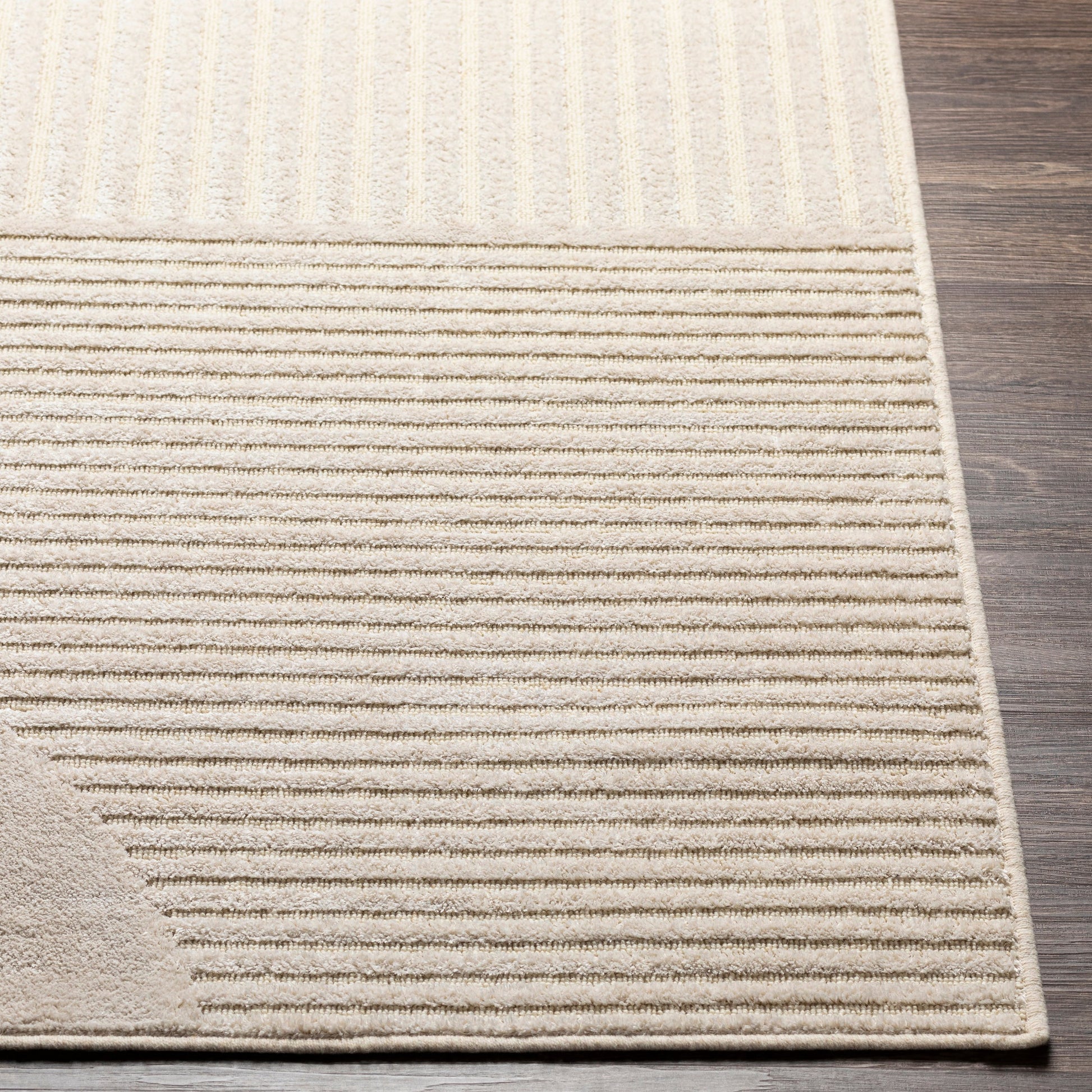 Kingston Rug - 29828 by Livabliss in cream, light beige. Made from 51% viscose, 49% wool in a unique style.