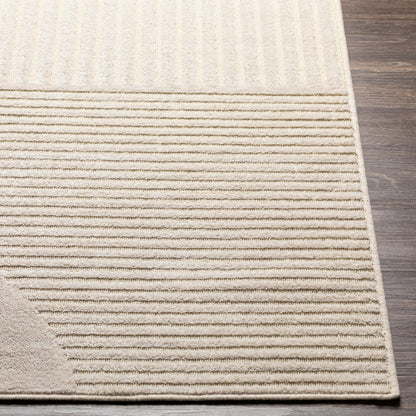 Kingston Rug - 29828 by Livabliss in cream, light beige. Made from 51% viscose, 49% wool in a unique style.