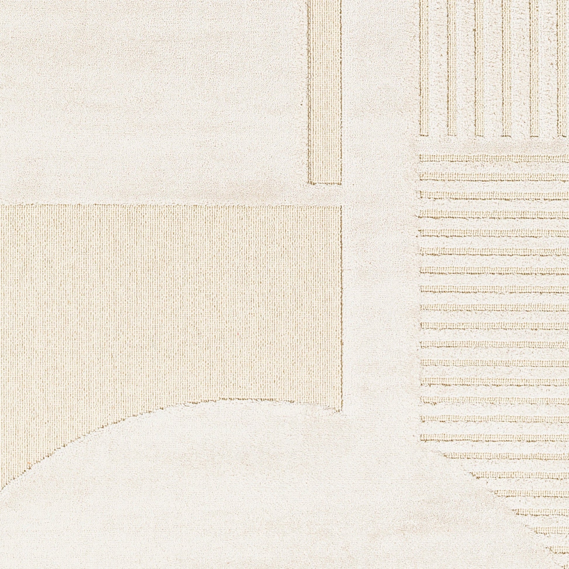 Kingston Rug - 29828 by Livabliss in cream, light beige. Made from 51% viscose, 49% wool in a unique style.
