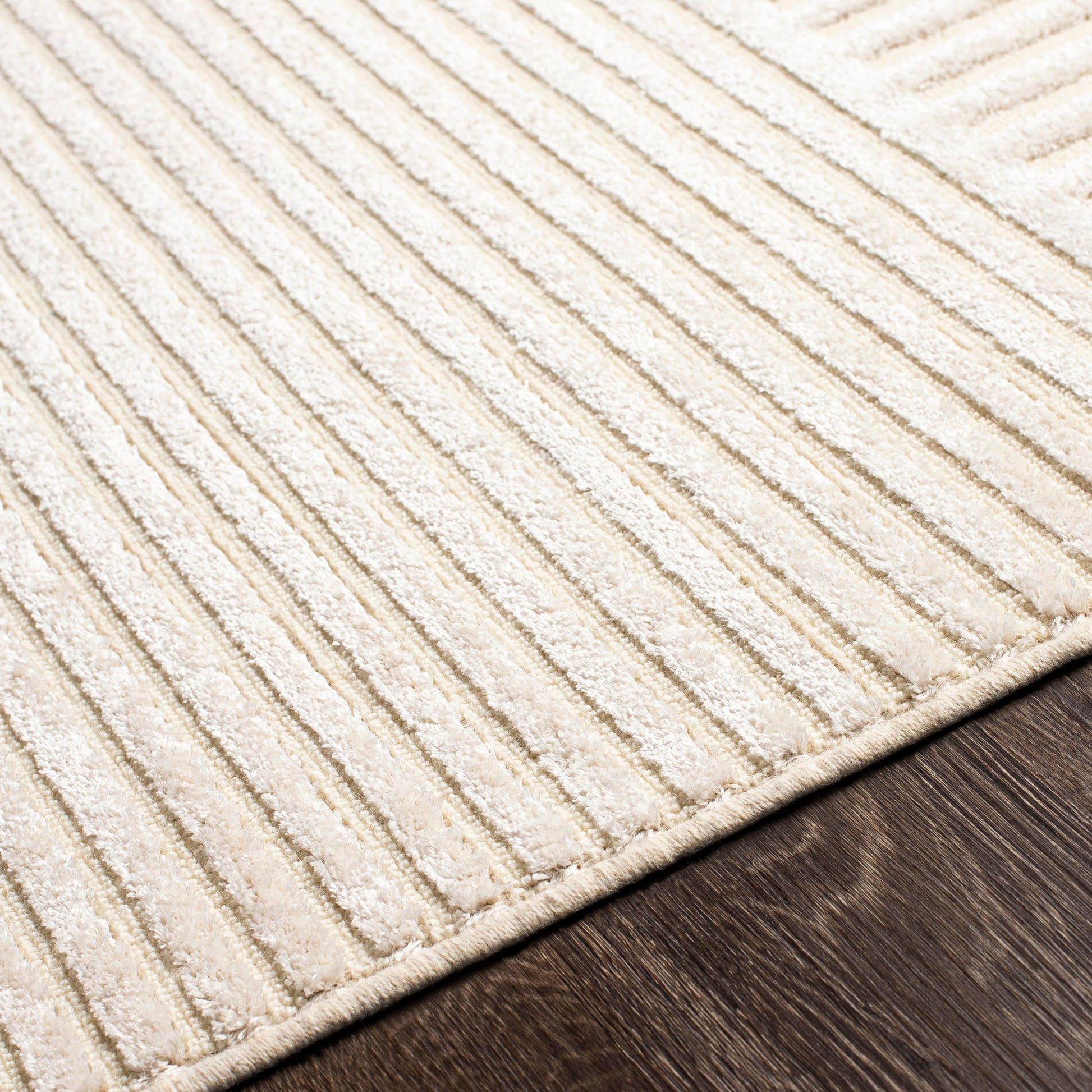 Kingston Rug - 29828 by Livabliss in cream, light beige. Made from 51% viscose, 49% wool in a unique style.