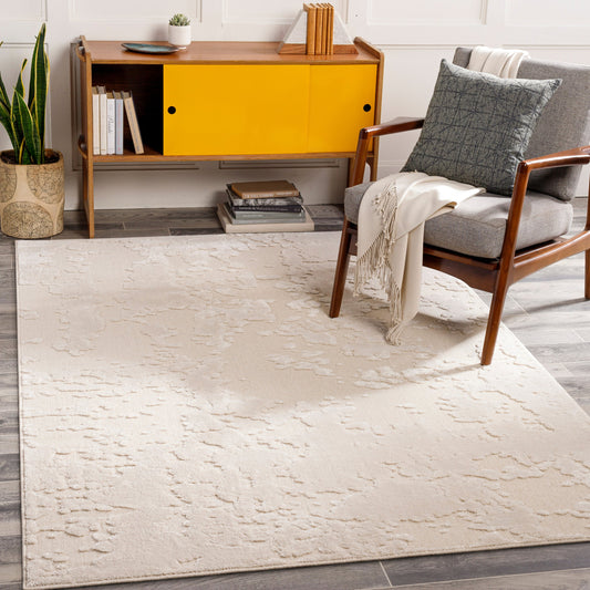 Kingston Rug - 29830 by Livabliss in cream, light beige. Made from 51% viscose, 49% wool in a unique style.