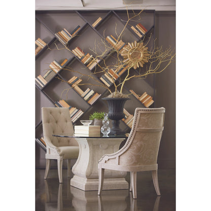 Arch Salvage Reeves Host Chair by A.R.T. Furniture. Made from parrawood solids, cathedral elm veneers in a traditional style.