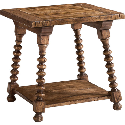 001 SI-2535766 | Primary Silo | Tamarisk Square End Table by Jonathan Charles in medium spain walnut. Made from main acacia in a unique style.