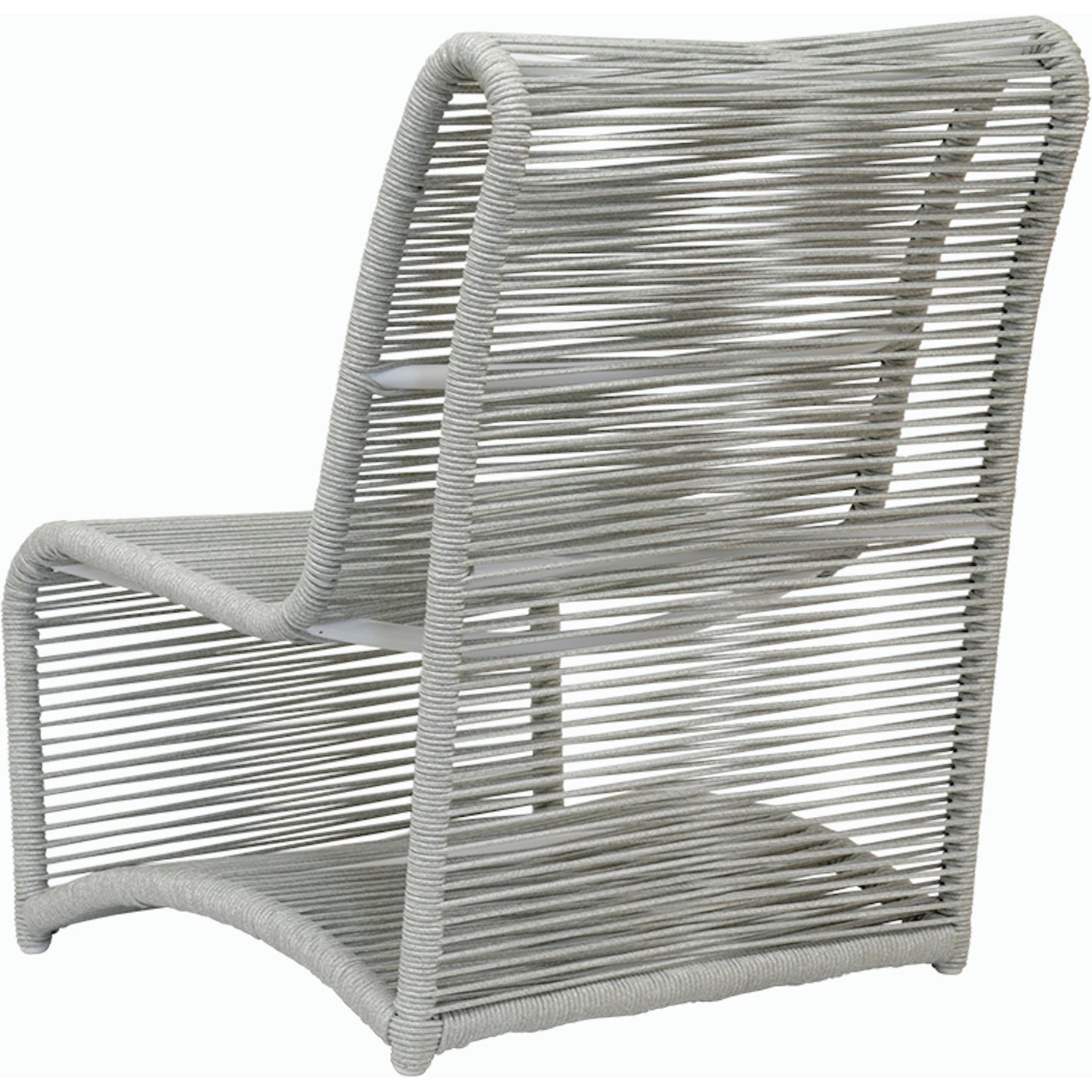 008 SI-2167074 | Additional Silo | Milano Outdoor Armless Club Chair by Sunset West. Made from olefin rope in a coastal style.