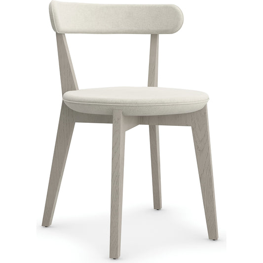 Bliss Dining Chair by Caracole in fossil. Made from ash, oak, linen in a modern style.
