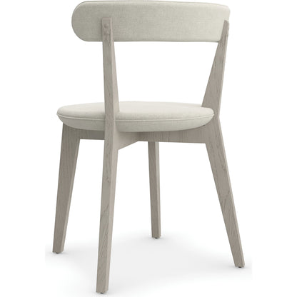 Bliss Dining Chair by Caracole in fossil. Made from ash, oak, linen in a modern style.