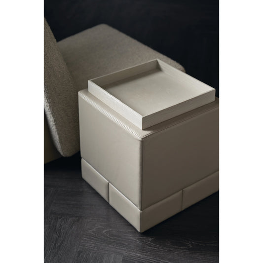 Bindi Side Table by Caracole in taupe and fossil. Made from ash, oak in a modern style.