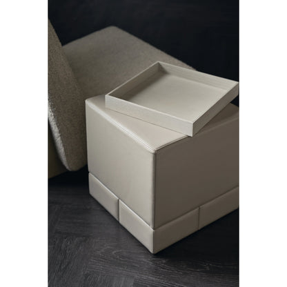 Bindi Side Table by Caracole in taupe and fossil. Made from ash, oak in a modern style.