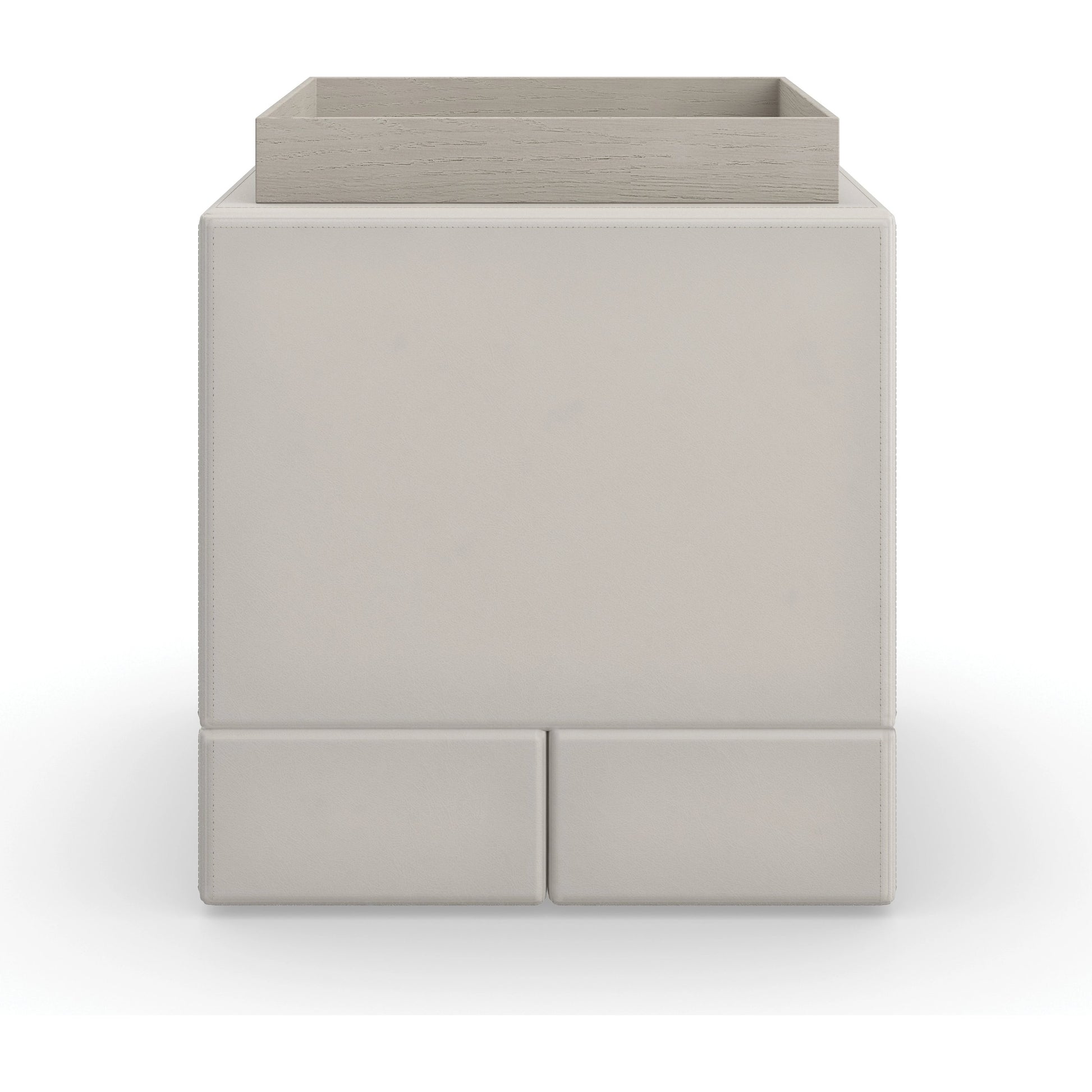 Bindi Side Table by Caracole in taupe and fossil. Made from ash, oak in a modern style.